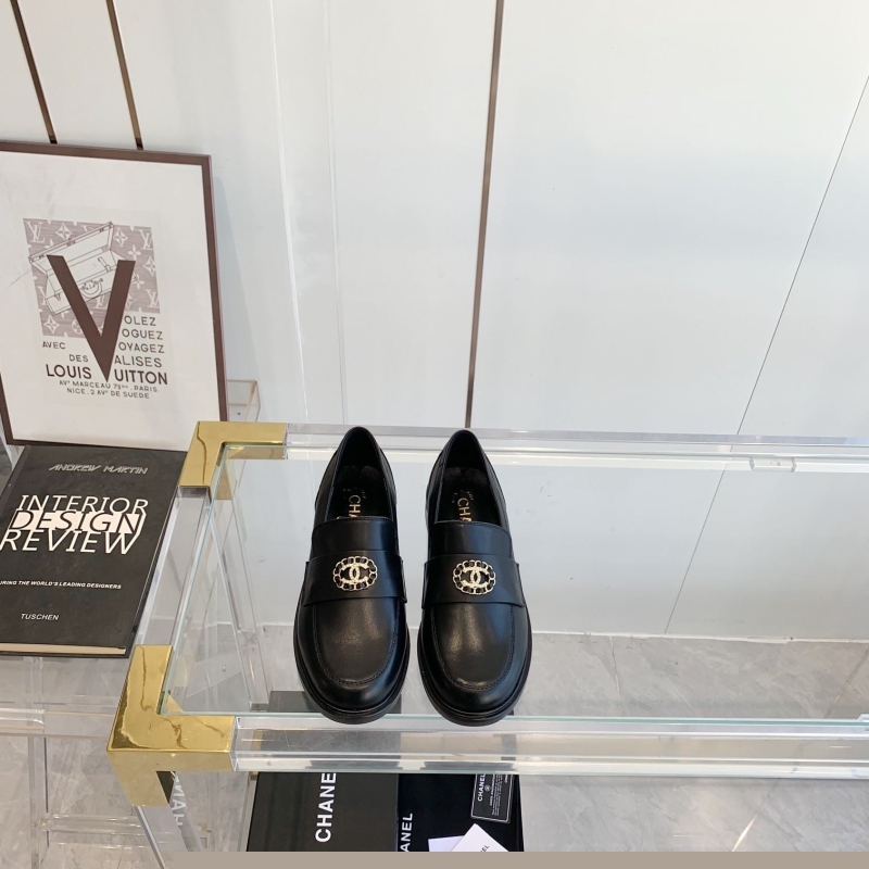Ch*el leather shoes